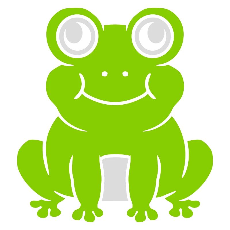 Comic sweet frog sitting