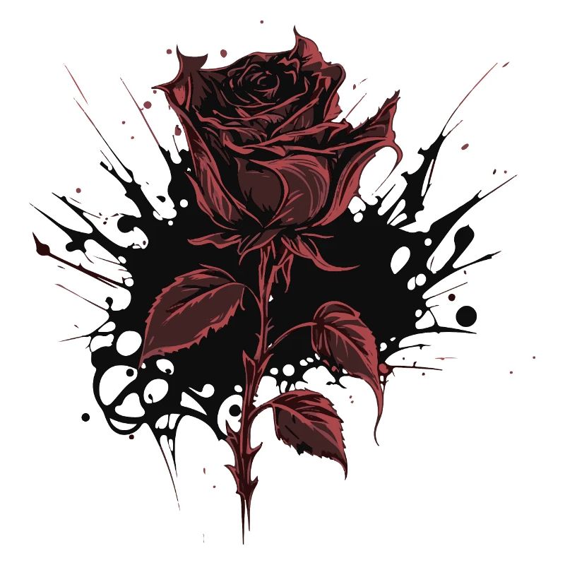 Red Rose Goth Gothic