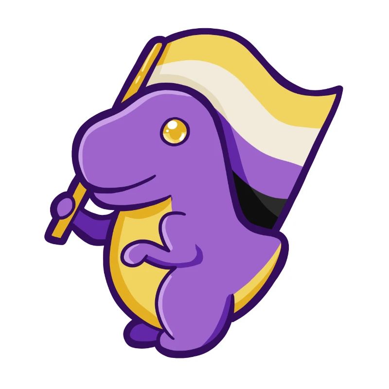 hugadino non-binary dino, cute dinosaur