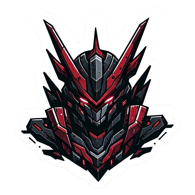 Kampfmech Cyber Mech-Krieger-Emblem Sci-Fi-Roboter