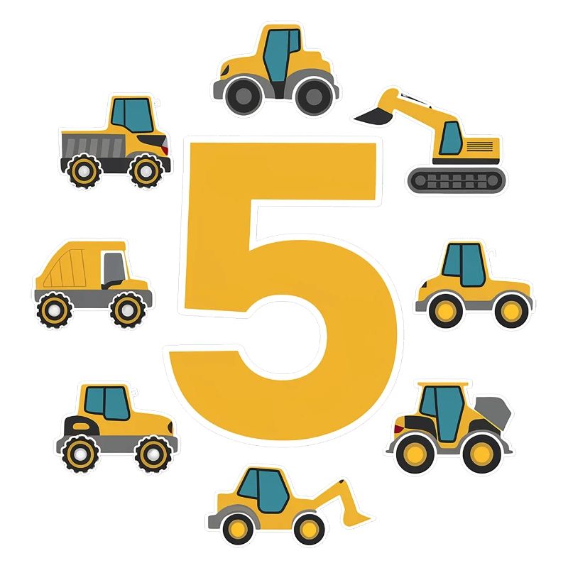 Construction site - 5 years - 5th birthday