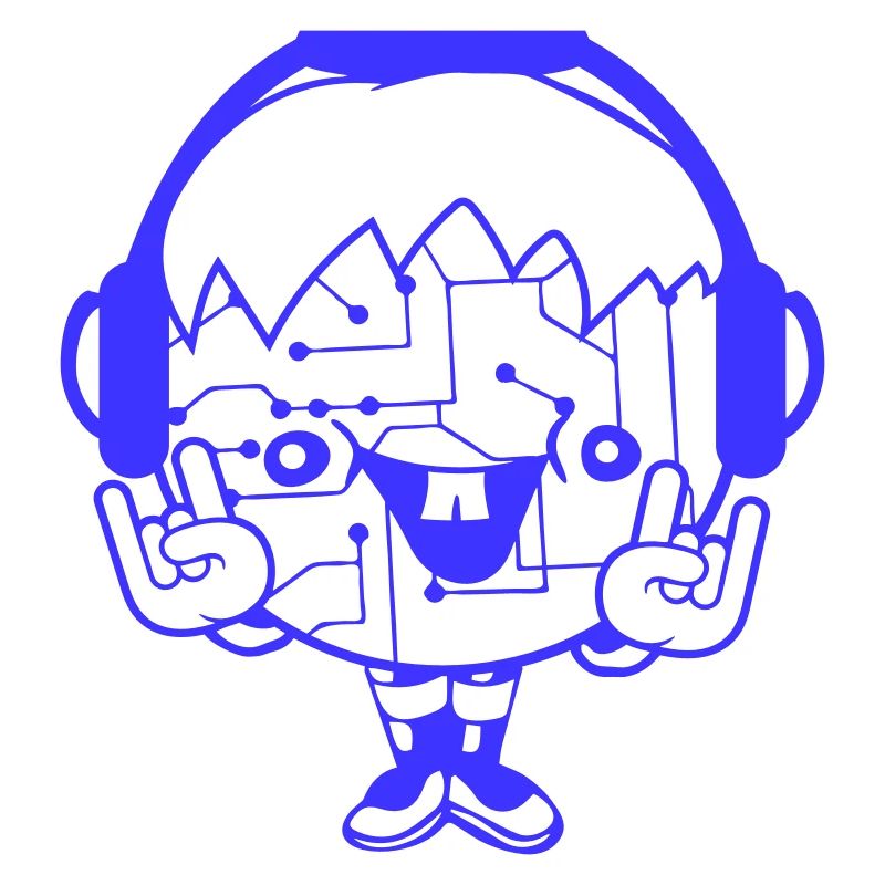 DJ Data Microchip Pattern Computer Nerd Geek Party