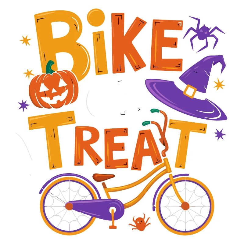 Halloween-Fahrrad oder Leckerli-Illustration