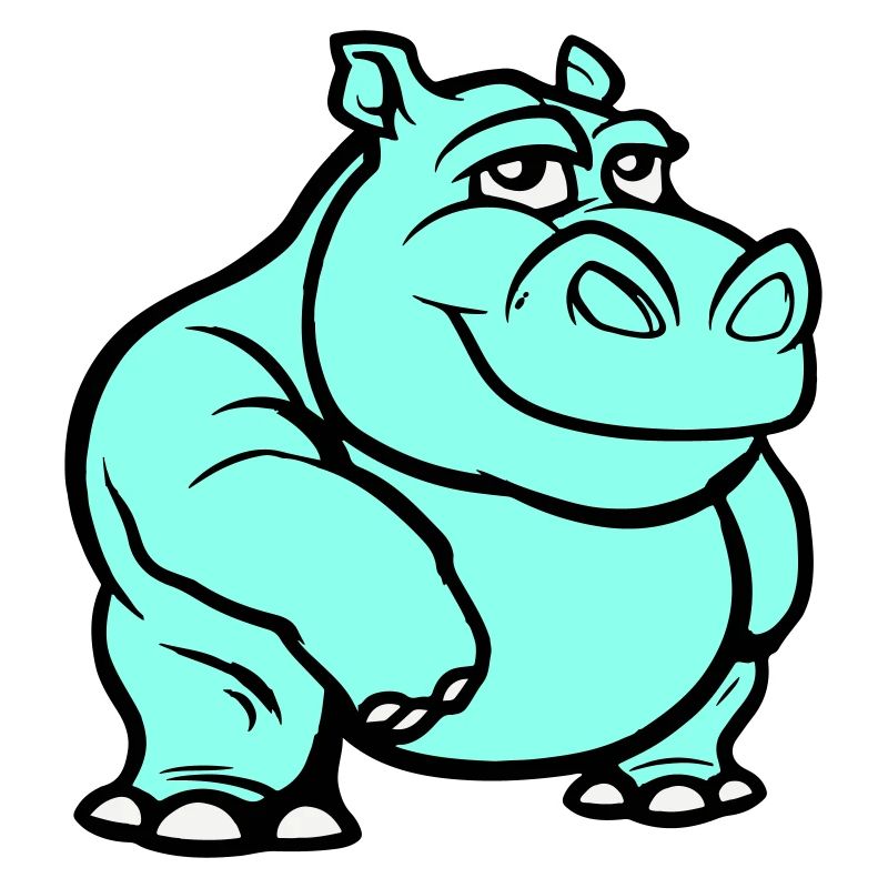 Bande dessinée hippopotame