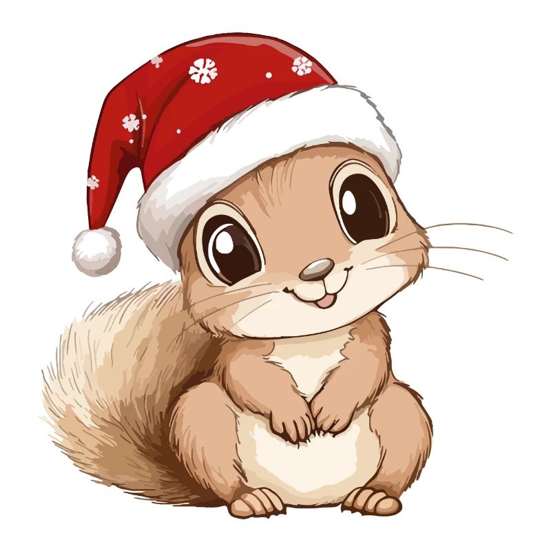 Écureuil Noël mignon Noël mignon