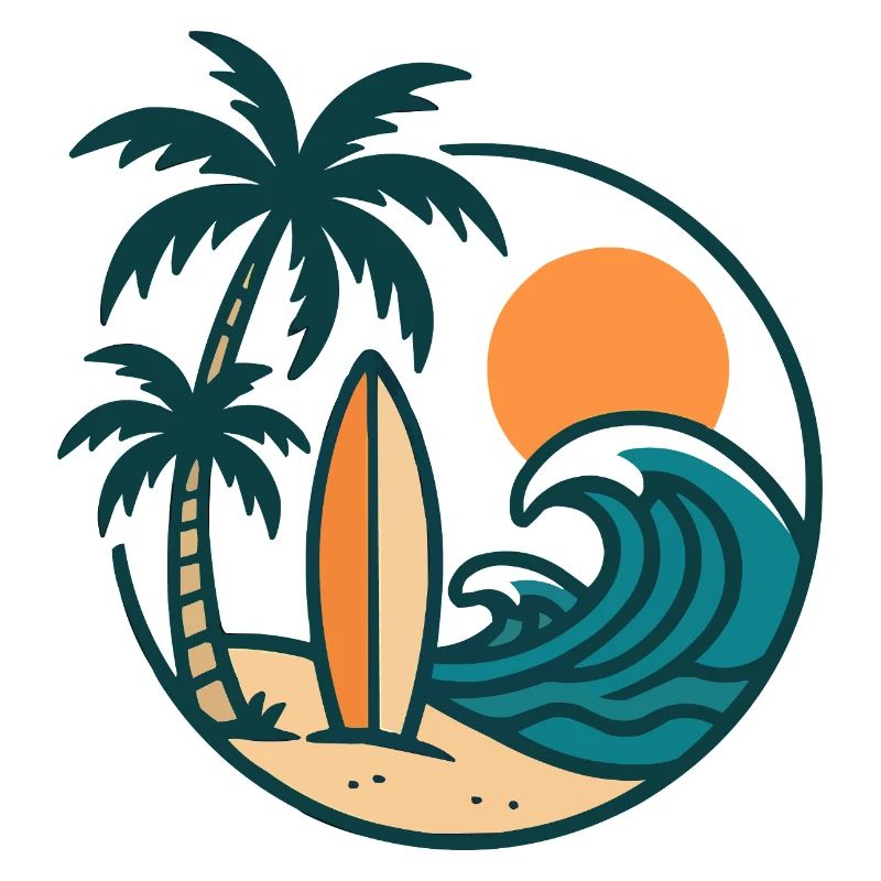 Planche de surf de l’île