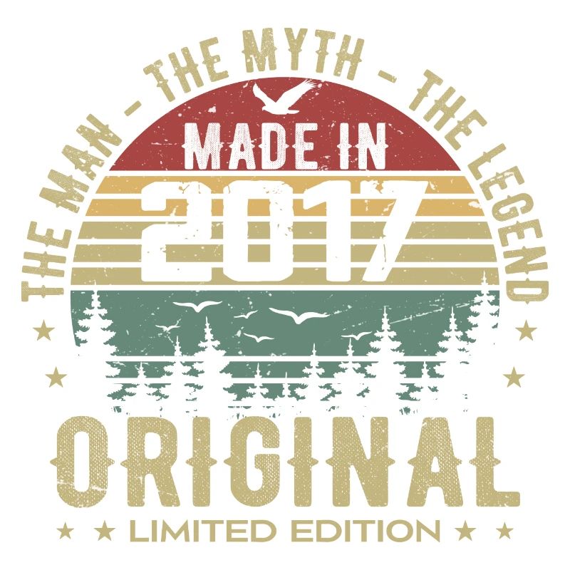 Original 2017 Retro 2017 Geburtstagsgeschenk 2017