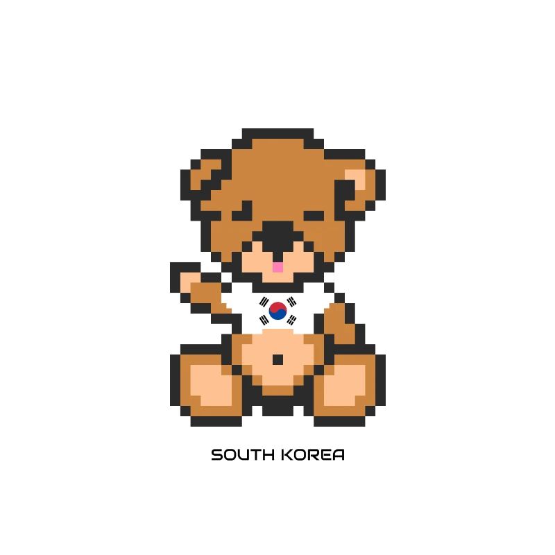 Pixel Bär Südkorea