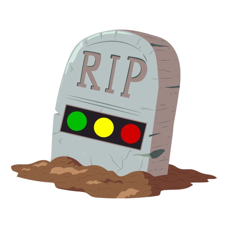 Traffic light Rest in Peace RIP