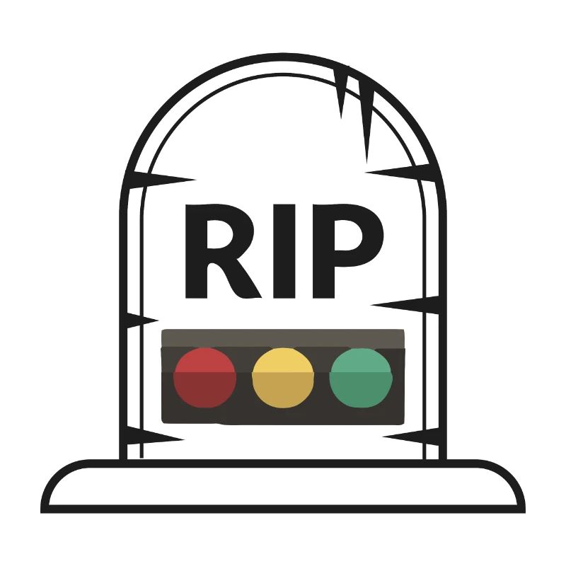 Traffic light Rest in Peace RIP