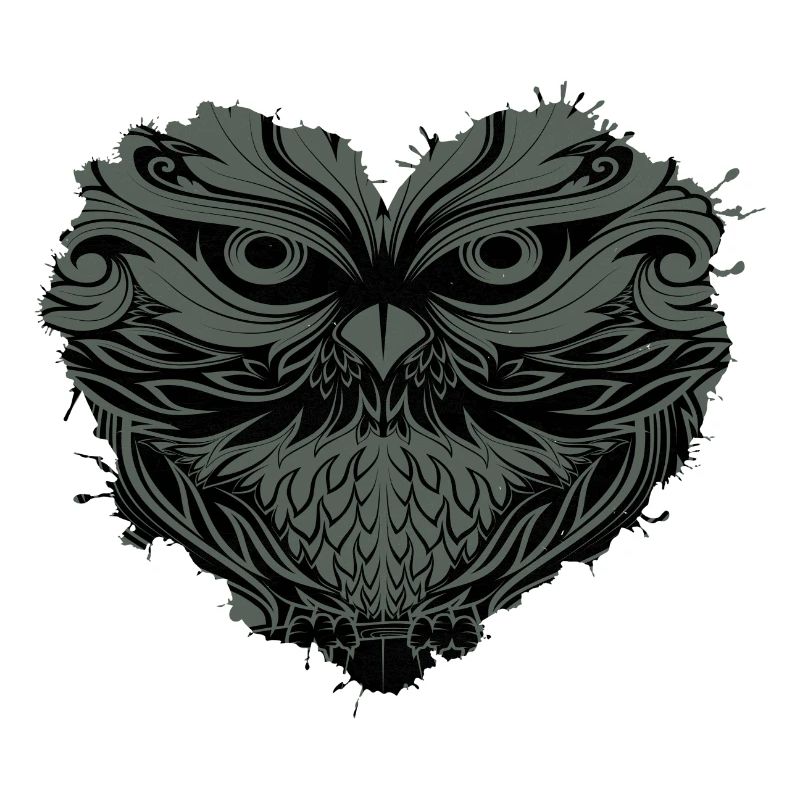 Eule "alte Eule" Eule im Herz