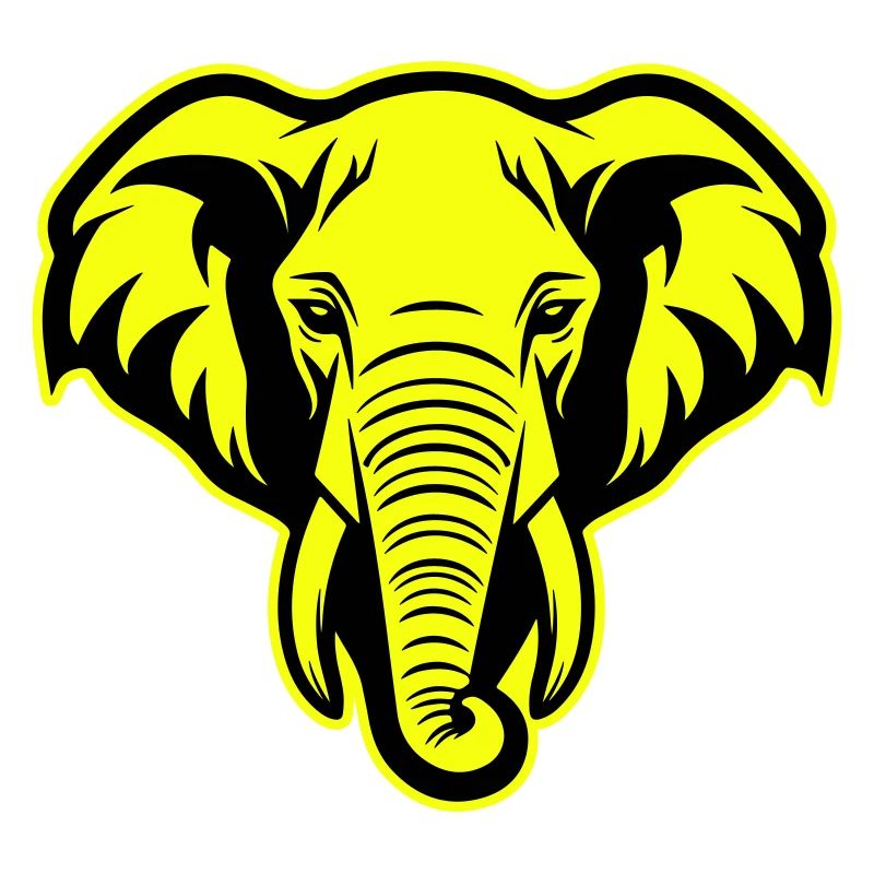 Elephant Head Portrait Icon