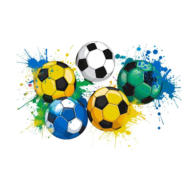 Fußball,Bälle,bunt,Graffiti,Malerei, illustration
