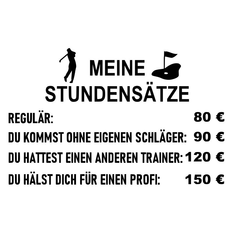 Stundensätze Golflehrer