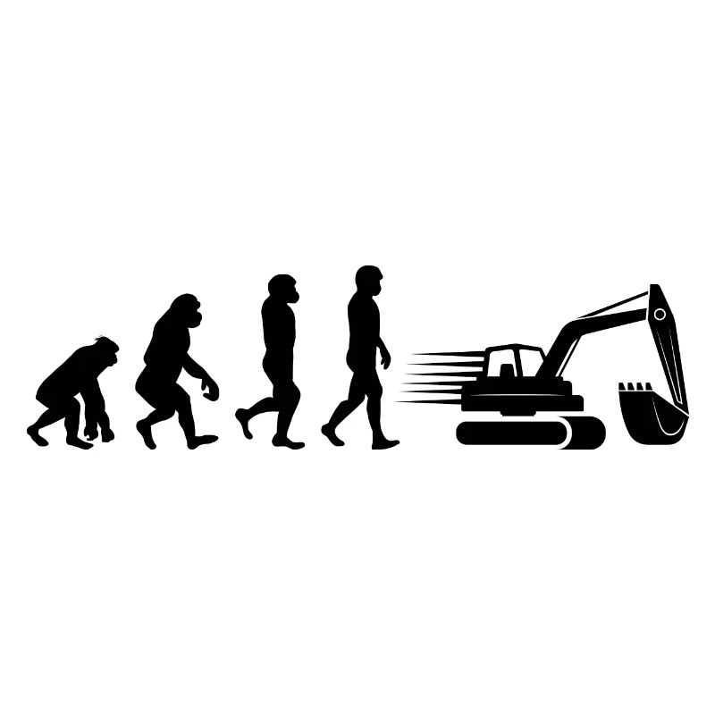 Excavatrice Backhoe Operator Evolution Funny