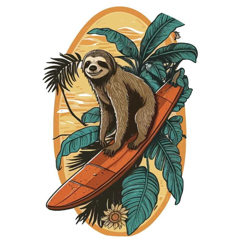 Surfing Sloth