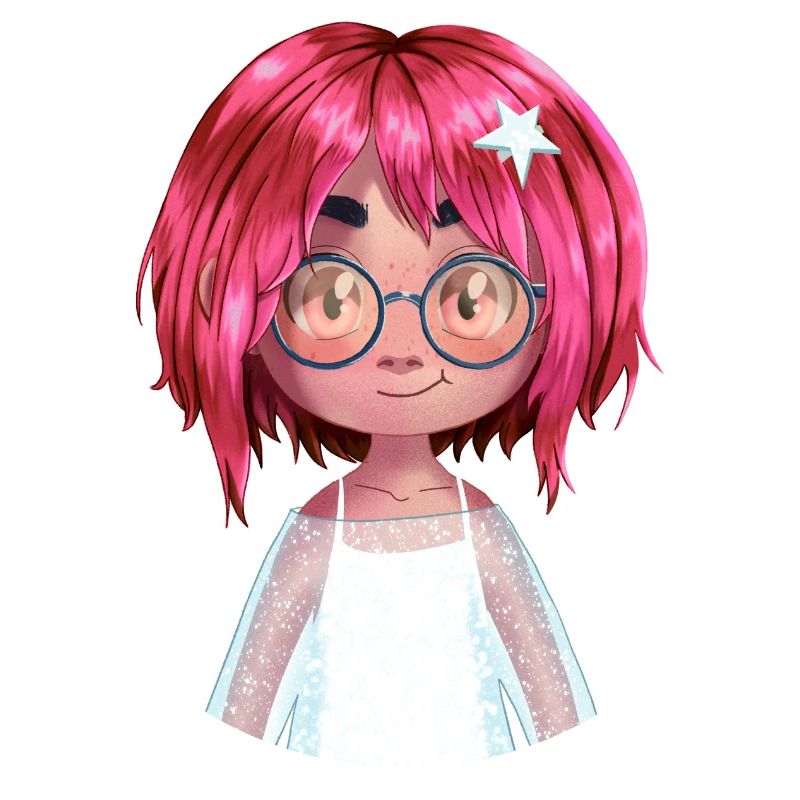 Manga Mädchen Chibi Figur PINK