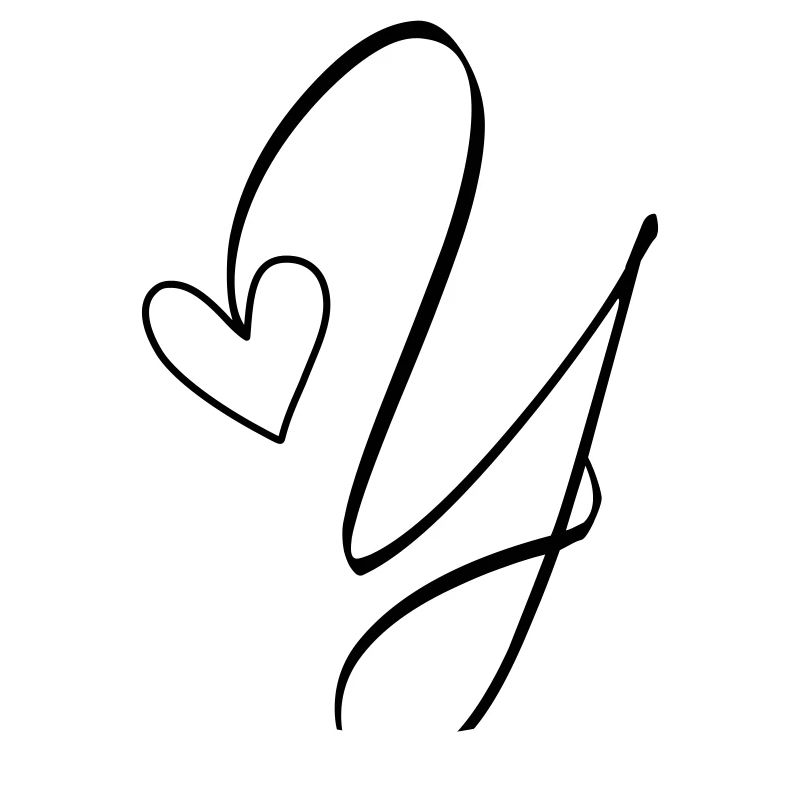 Letter Y Ypsilon Letter-Y Calligraphy