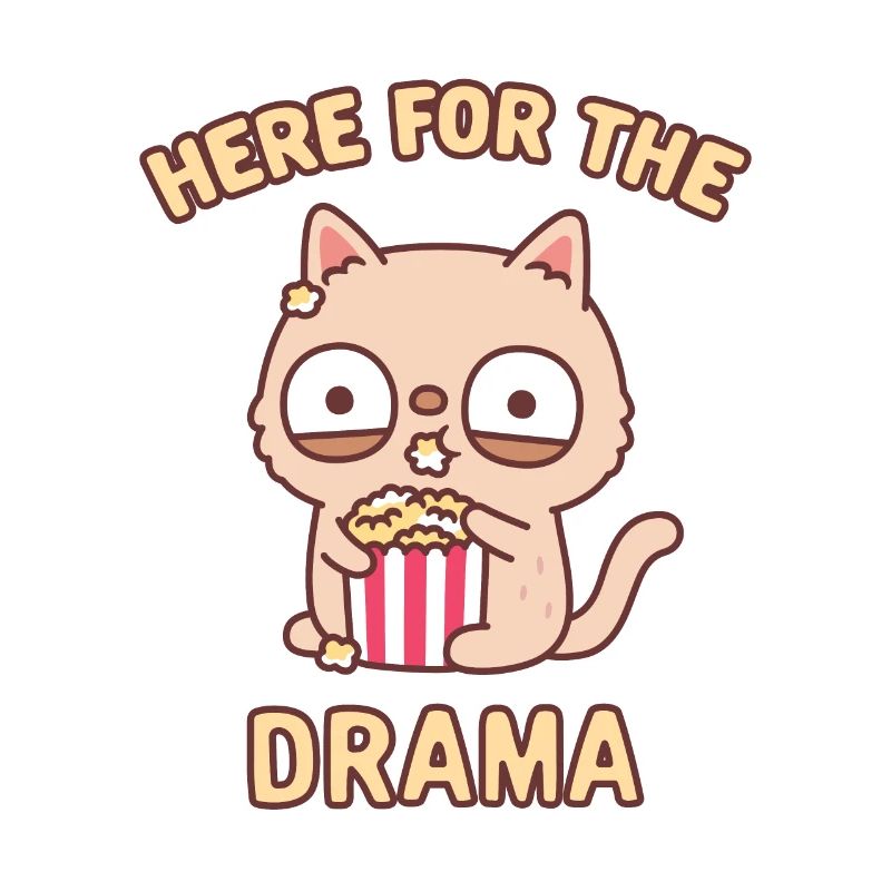 Drôle de chat mangeant du pop-corn ici pour le drame