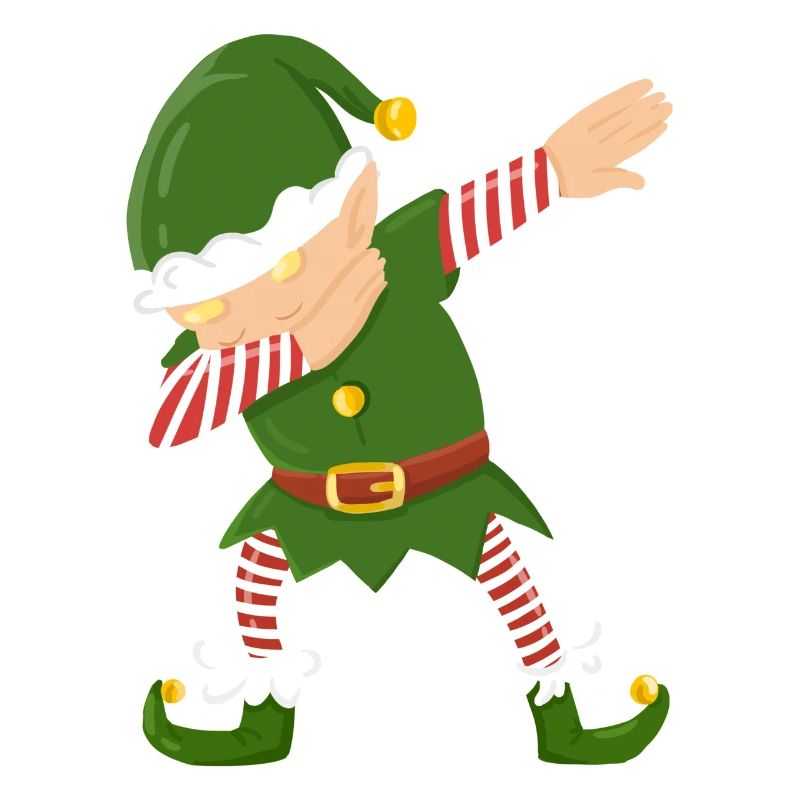 Elf dab dabbing Weihnachten funny Trend Geschenk