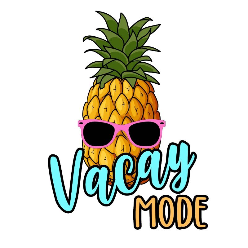 Vacay Mode Pineapple & Sunglasses Summer Vacation