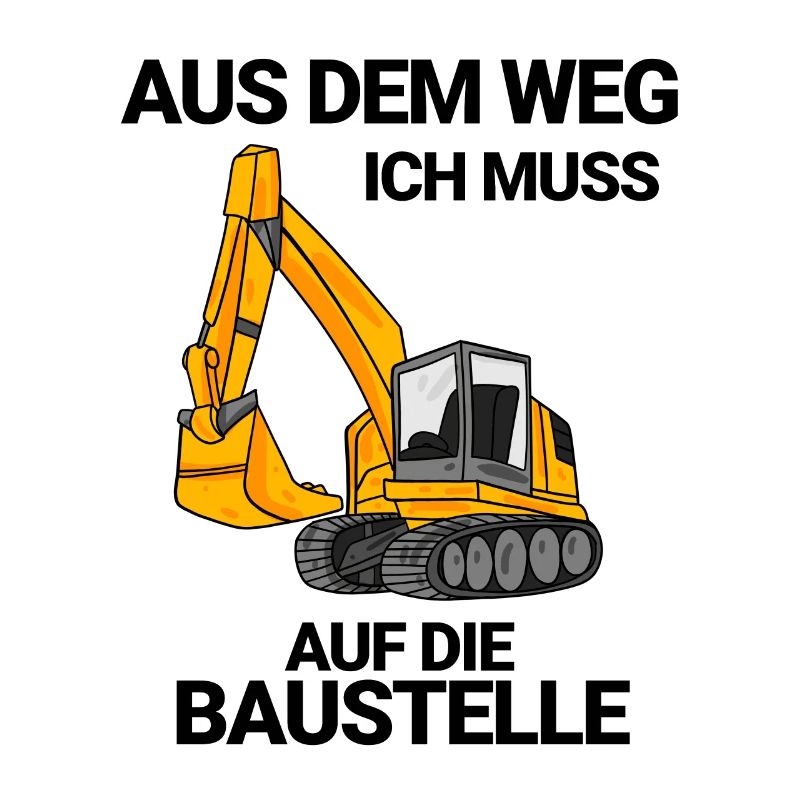 Baustelle Bagger Baggerfahrer Geschenk