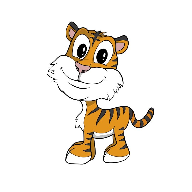 Mignon dessin animé Tigre