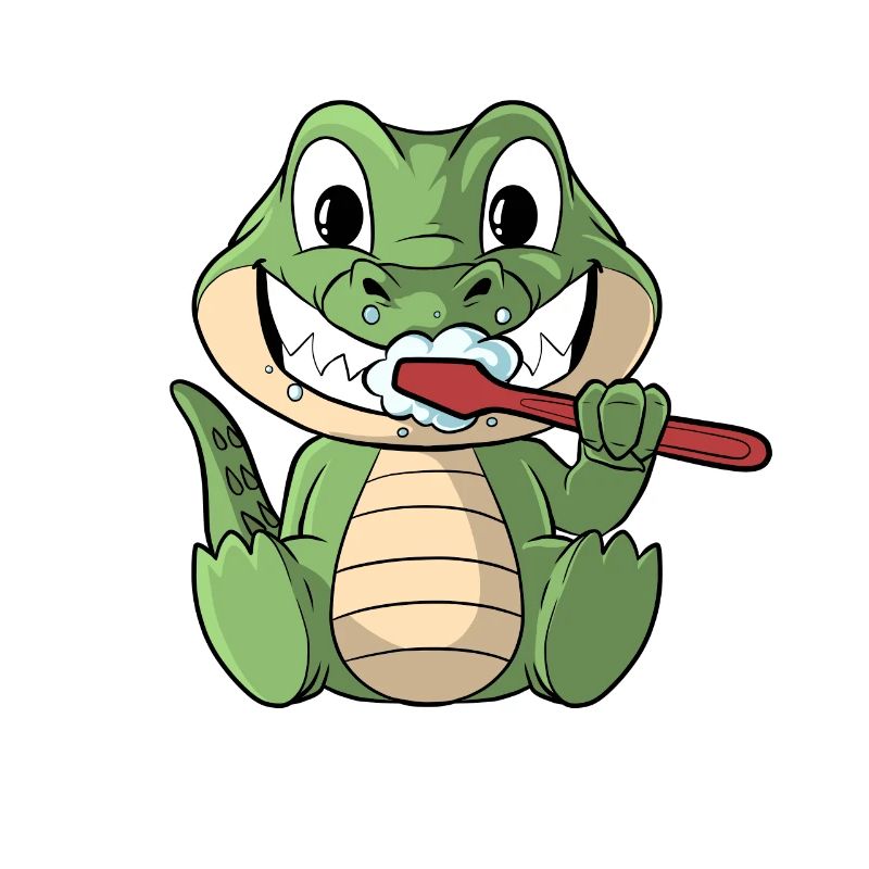 Brushing Crocodile Teeth Brushing
