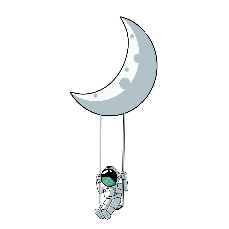 Astronaute Swing Moon