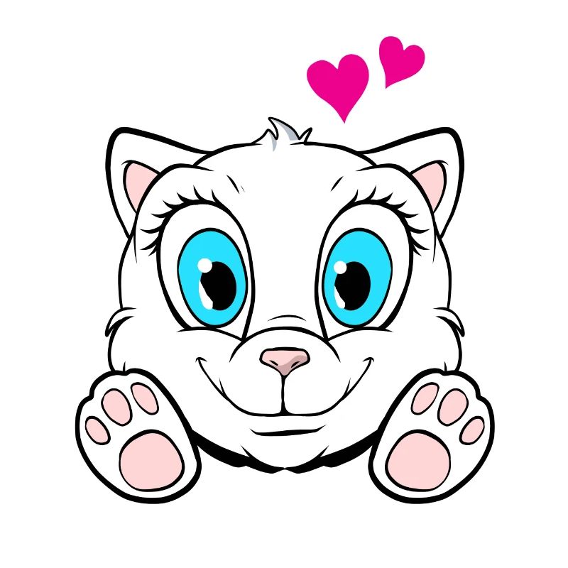 Chaton - chat mignon avec des cœurs