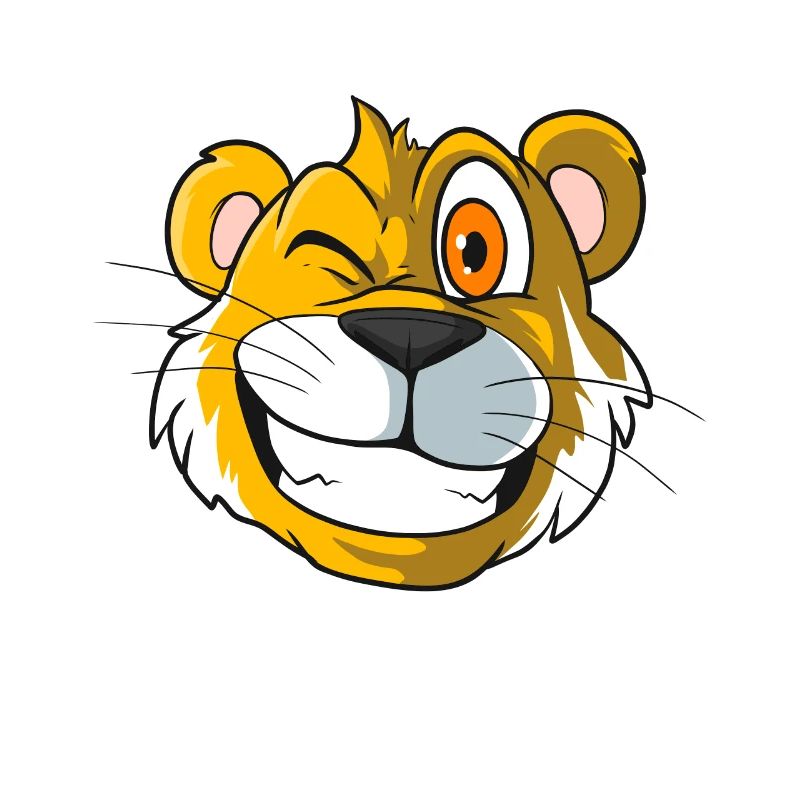 Mignon dessin animé Tiger Head Tiger