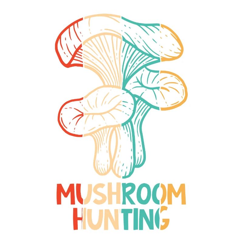 Retro Identification Picking Foraging Mushroom