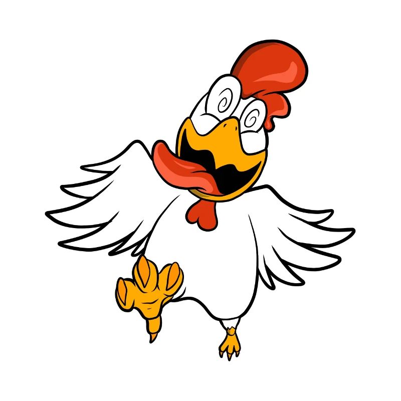 Funny hypnotized chicken