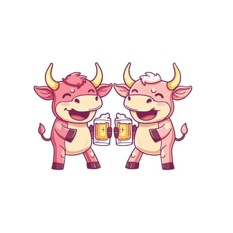 Stier Comic Bier Lustig Saufen