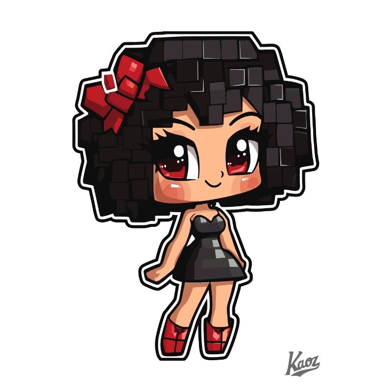 Pixel Chibi: Cute Burlesque Babe