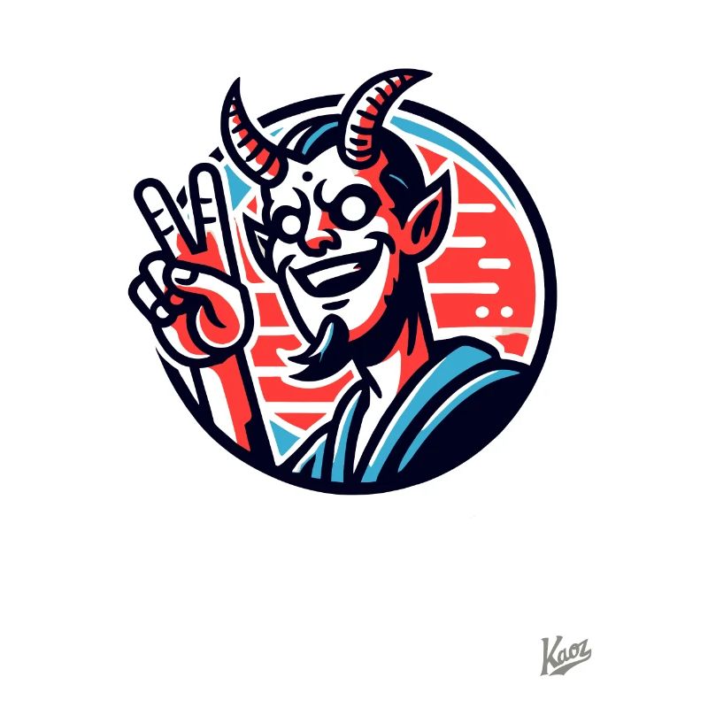 Peace sign from the swag devil