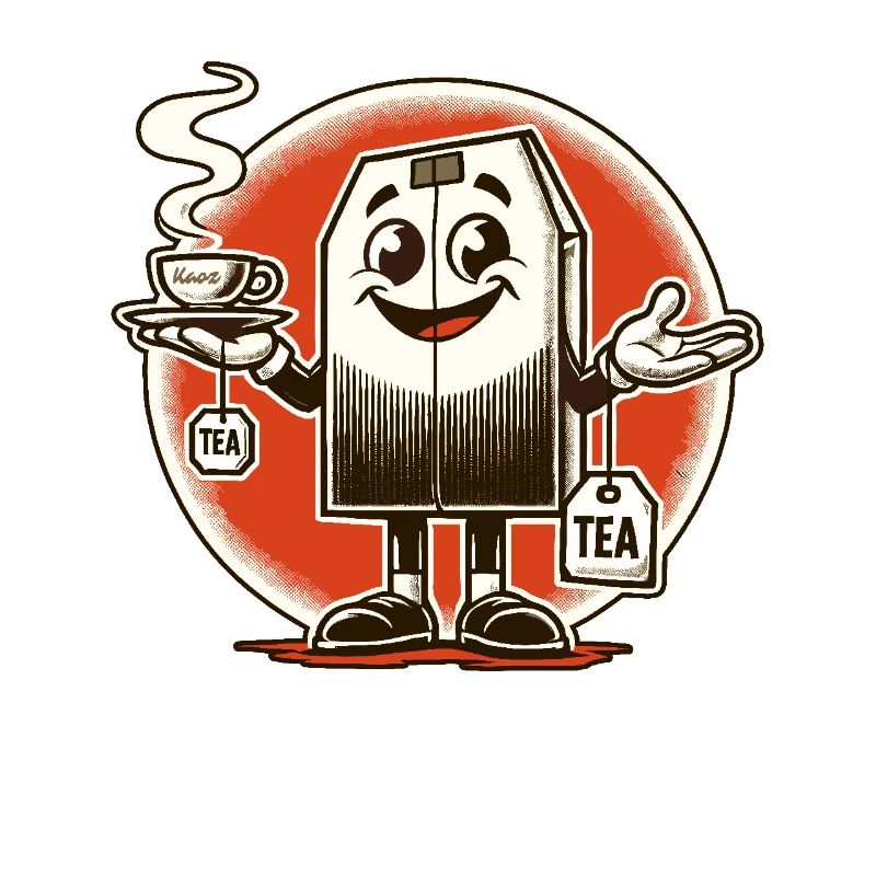 Tea bag with tea cup for tea time
