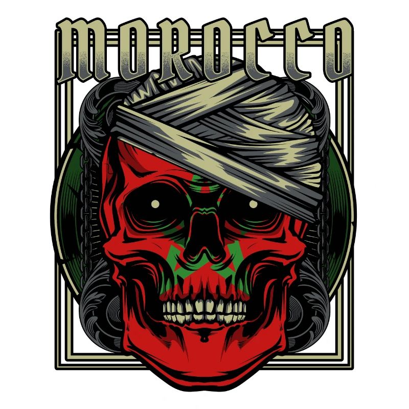 Moroccan skull Morocco Rabat gift