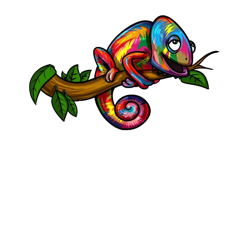 Rainbow Chameleon Colorful Lizard Reptile