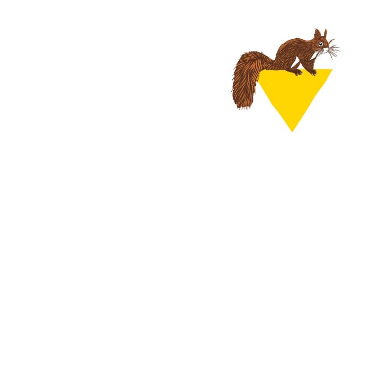 Squirrel Logo Emblème Écureuil gris Squirrel