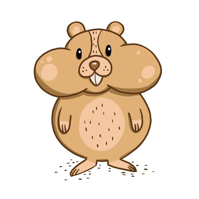 Hamster with thick cheeks