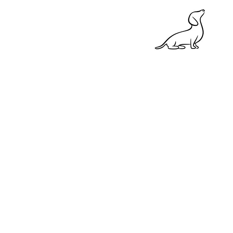 Teckel, Teckel, Teckel, Teckel à poil dur Line Art