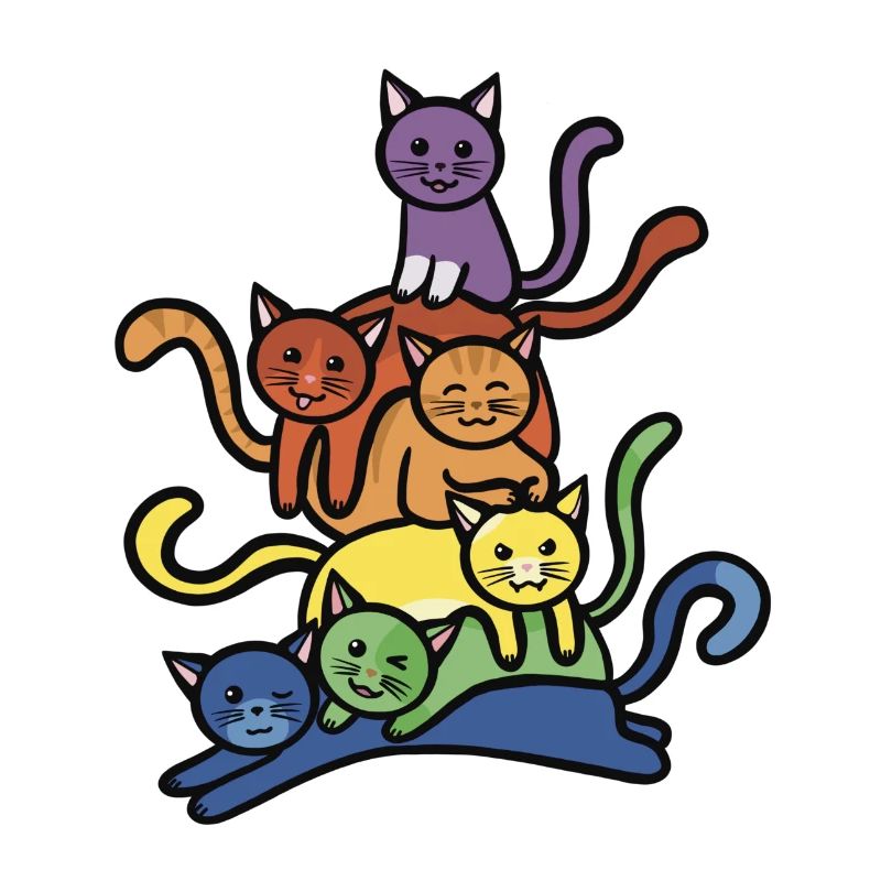 Rainbow Cats Stack