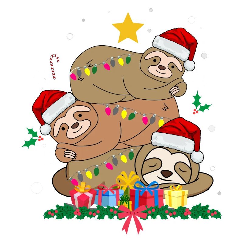 Christmas sloth