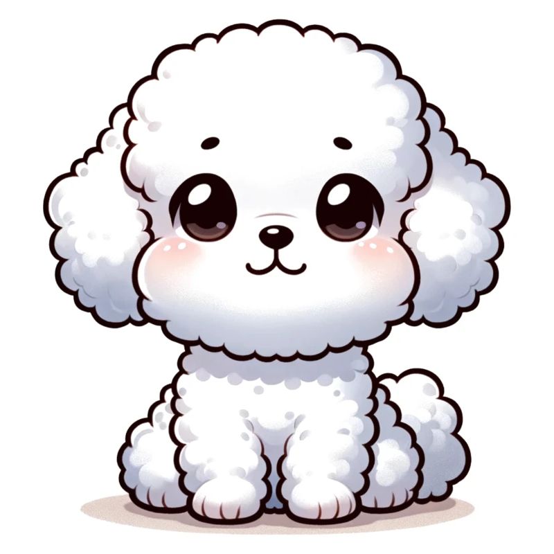 Illustration numérique de mignon Bichon frisé