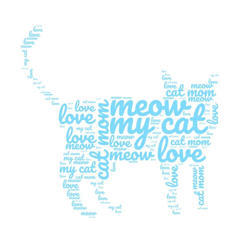 Muster mit einem Motiv der Liebe zu einer Katze