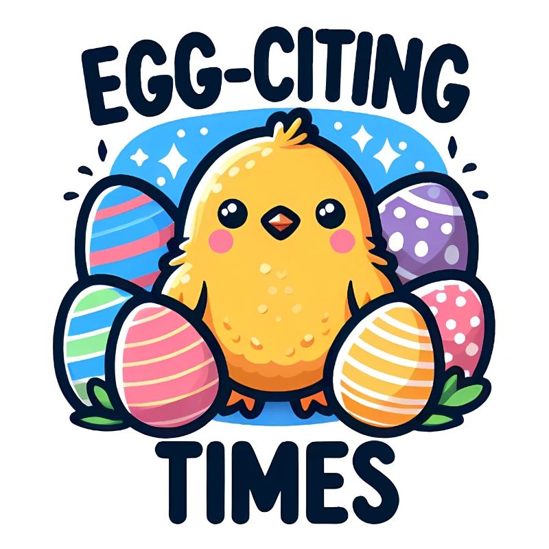 Funny Easter design - Egg-citing times