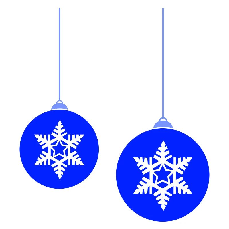Christmas baubles star
