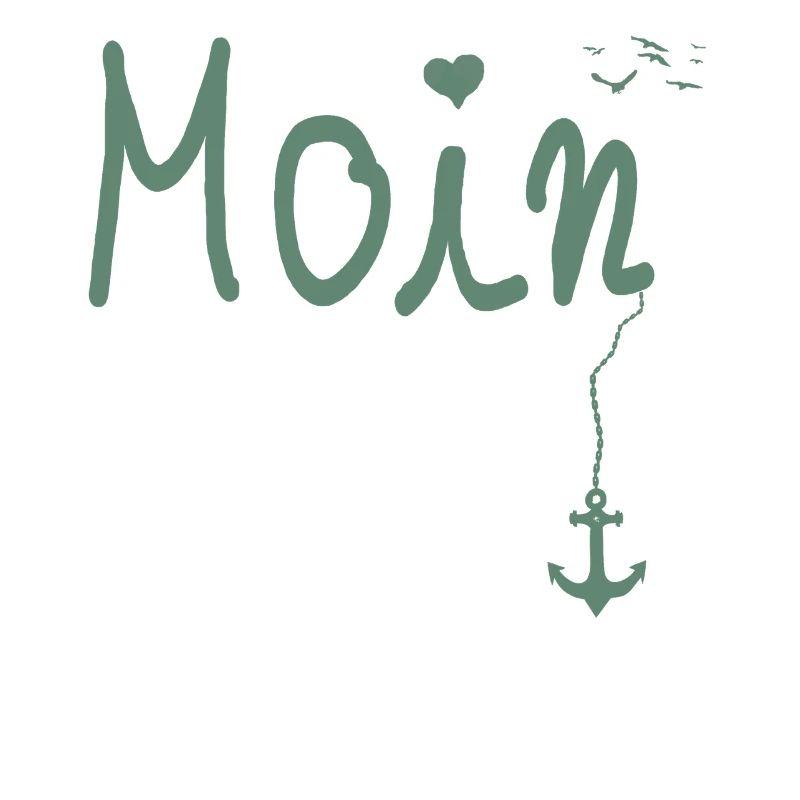 Moin Begrüßung Moin mit Möwe
