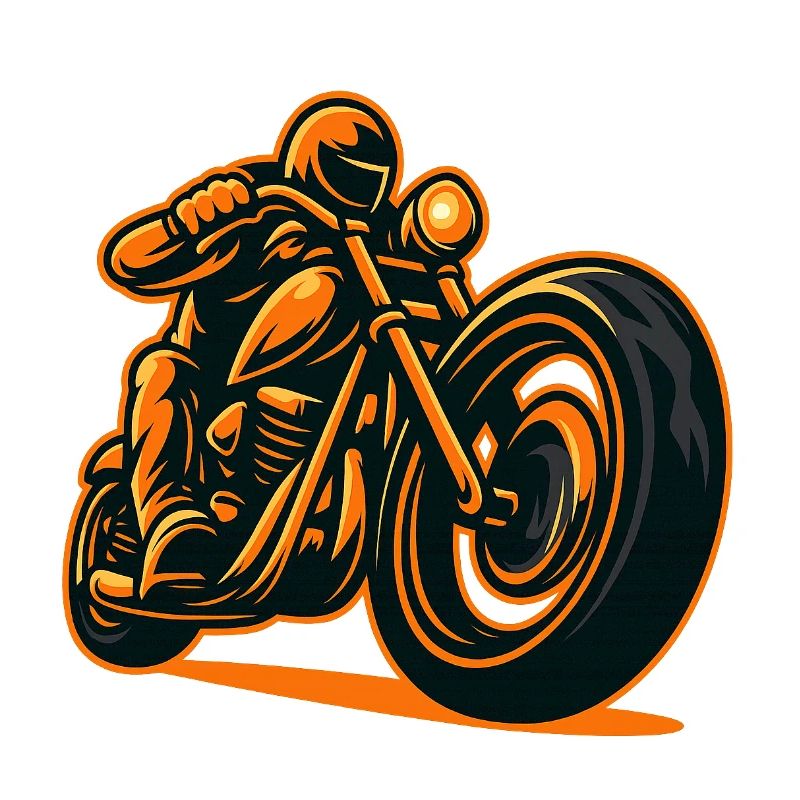 Flammen-Motorradfahrer